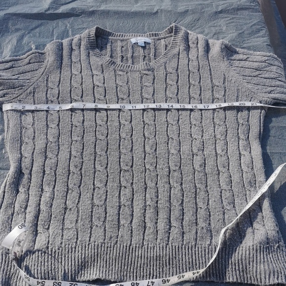 Jessica Cable Knit Sweater Grey Gray Extra Large XL - Picture 8 of 12
